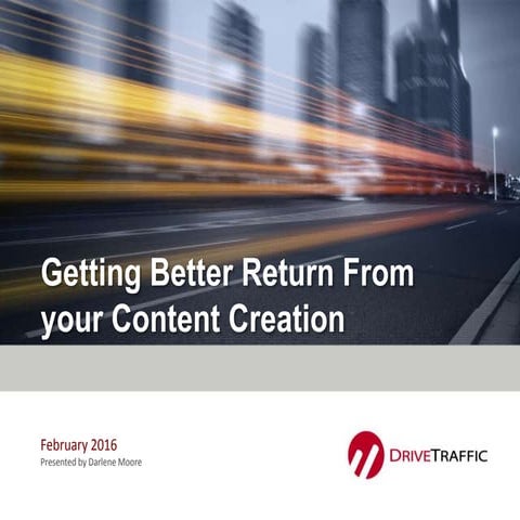 Content Return on Investment (ROI)