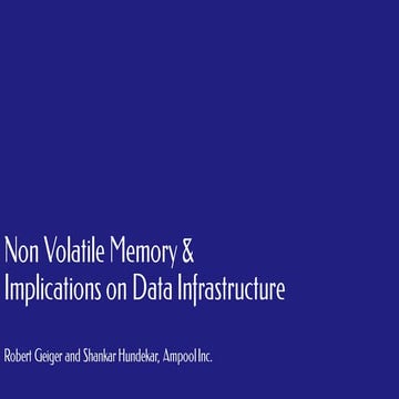 NVM & Implications on Data Infratsructure