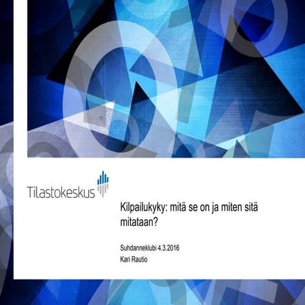 Kilpailukyky, avaus, Kari Rautio | PDF
