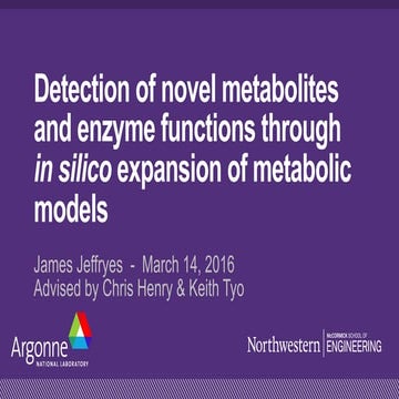 Detection of novel metabolites and enzyme functions though in silico expansio...