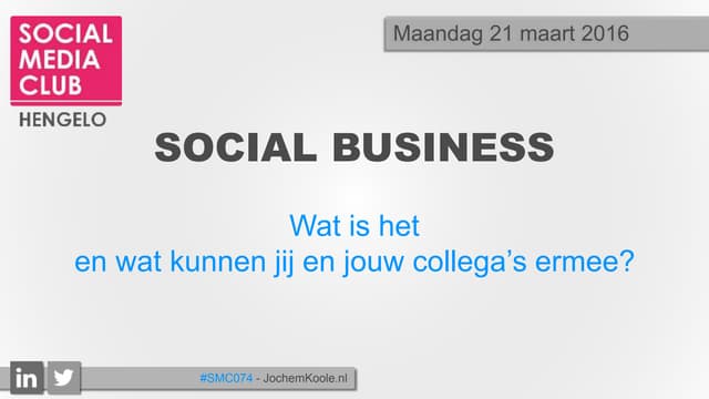 Social business - Wat is het en wat...