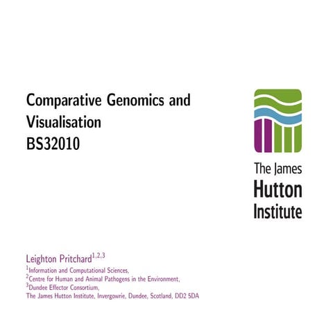Comparative Genomics and Visualisation BS32010
