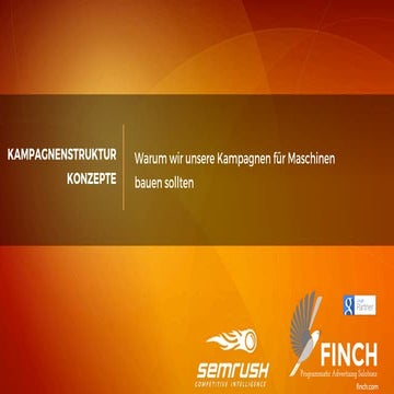 Kampagnenstruktur Konzepte - Warum wir unsere AdWords Kampagnen für Maschinen...
