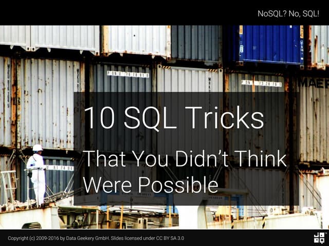 10 SQL Tricks that You Didn't Think...