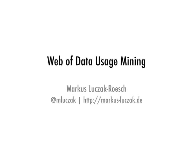 Web of Data Usage Mining