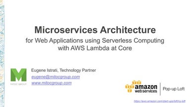 Microservices Architecture for Web Applications using Serverless Computing wi...