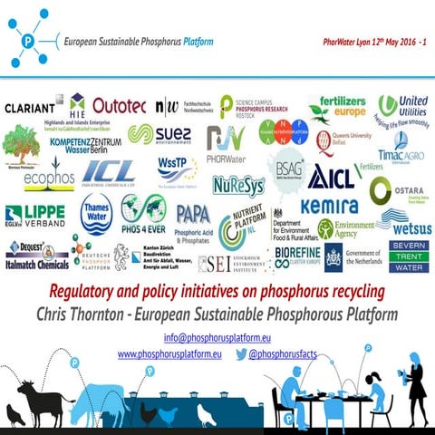 Regulatory and policy initiatives on phosphorus recycling - PhorWater seminar...