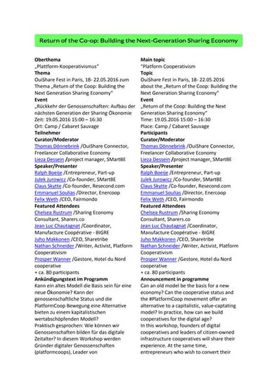 Rückkehr der Genossenschaften: Aufbau der nächsten Generation der Sharing Ökö...