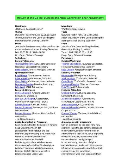 Rückkehr der Genossenschaften: Aufbau der nächsten Generation der Sharing Ökö...