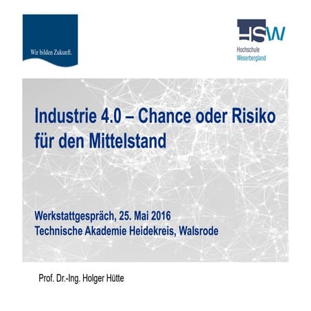 Vortrag zum Thema Industrie 4.0