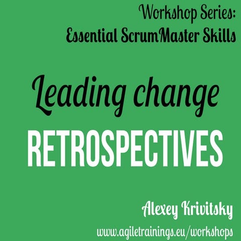 Agile Retrospective Kickstarter @Riga