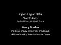 Open Legal Data Workshop at Stanford