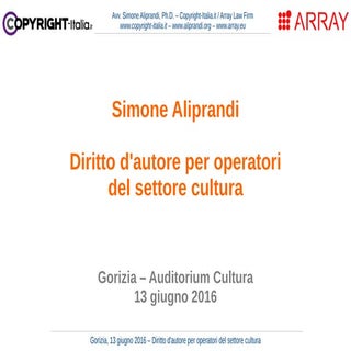 Diritto d'autore per operatori del ...
