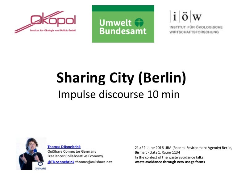 Smart City Vs Sharing City Focus Berlin