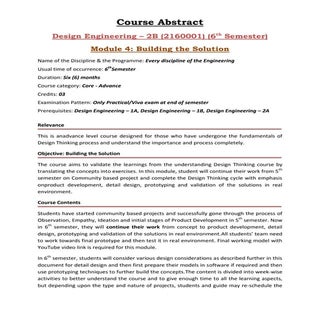 Design Engineering 2B Guidelines