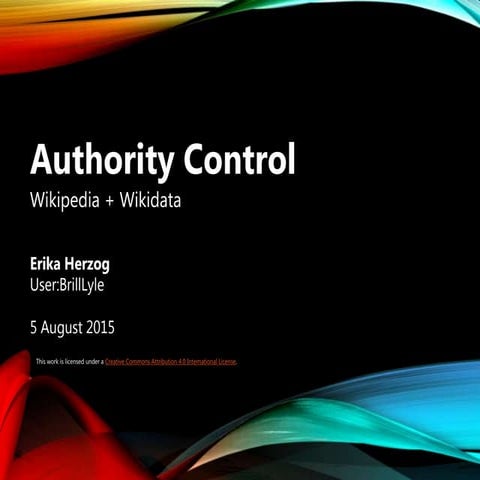 Authority Control: Wikipedia + Wikidata
