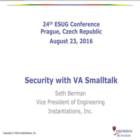 Security with VA Smalltalk
