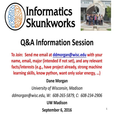 2016 09-06v3 skunkworks q&amp;a information session public