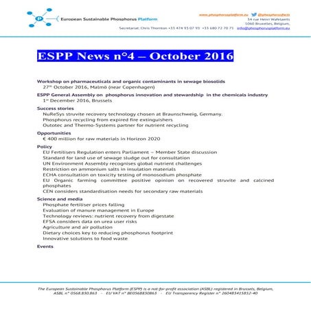 ESPP eNews #004 October 2016 