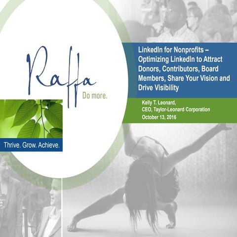 2016-10-13 LinkedIn Optimization for Nonprofits