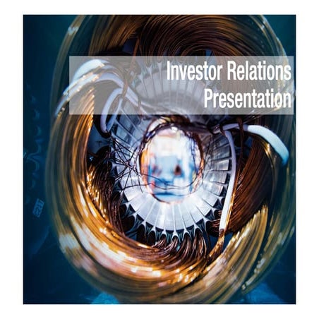 WEG Q3 2016 INVESTOR PRESENTATION