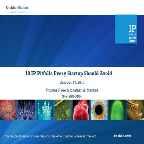 10 Intellectual Property Pitfalls Every Startup Should Avoid