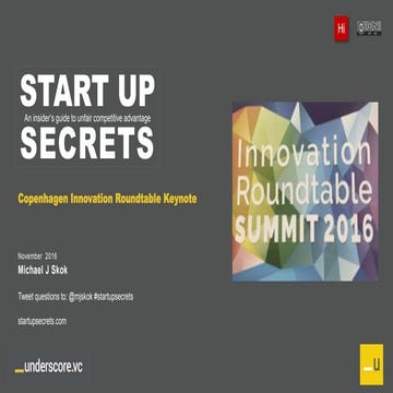 2016 Innovation Roundtable Keynote by Michael Skok