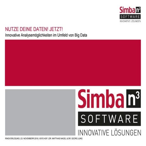 Nutze Deine Daten! Jetzt!