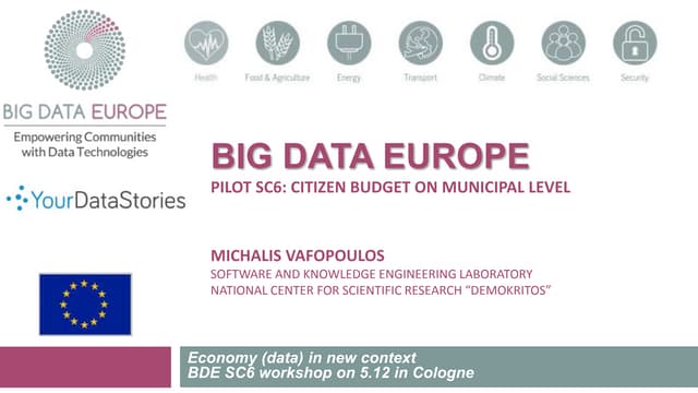 BDE SC6-pilot - 05/12/16 - cologne Michalis Vafopoulos