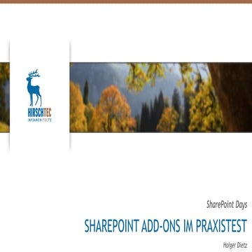 Sharepoint Add-Ons im Praxistest 