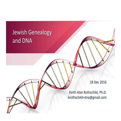 Intermediate Level - DNA and Jewish Genealogy