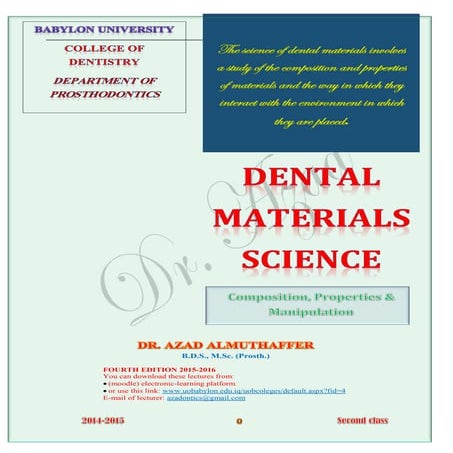 Dental Materials Science 2016