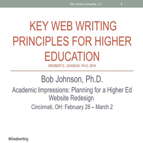 Key Web Writing Principles for Higher Education