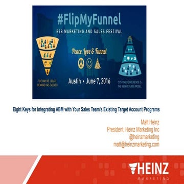 #FlipMyFunnel - 8 Ways to Integrated Account-Based Marketing with your Sales ...