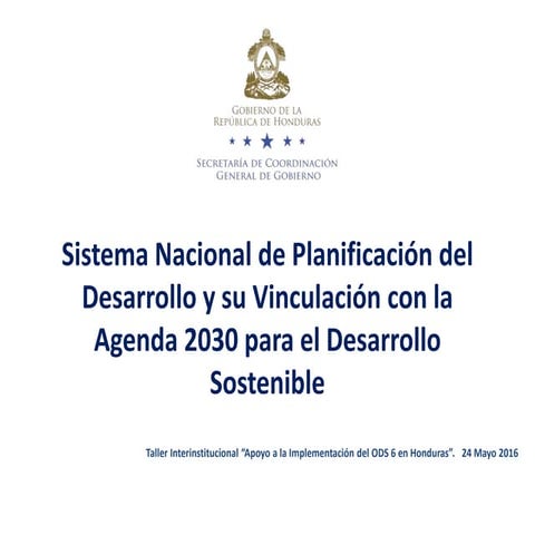 Presentación de la Agenda 2030 y los 17 ODS