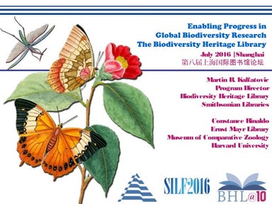 Enabling Progress in Global Biodiversity Research: The Biodiversity Heritage ...