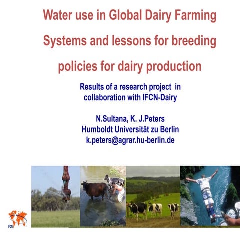 Water use in Global Dairy Farming Systems and lessons for breeding policies f...