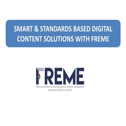 Smart Content - FREME Project - Presentation Frankfurt Book Fair