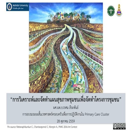 การวิเคราะห์และจัดทำแผนสุขภาพชุมชนเพื่อจัดทำโครงการชุมชน 2016.10.28