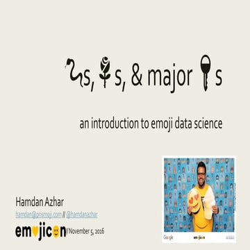Introduction to emoji data science (Emojicon, 2016) | PPTX
