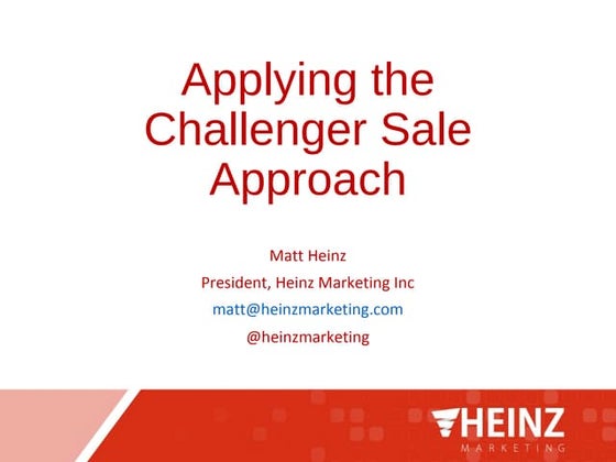 Understanding the Principles of the Challenger Sale