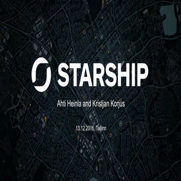 Starship, Building Intelligent Delivery Robots