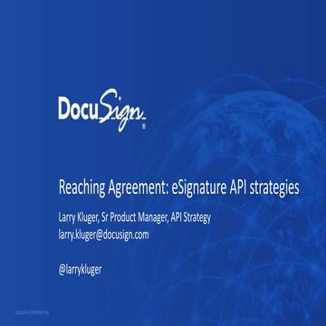 Reaching Agreement: eSignature API strategies (API Days Paris 2016-12-13)