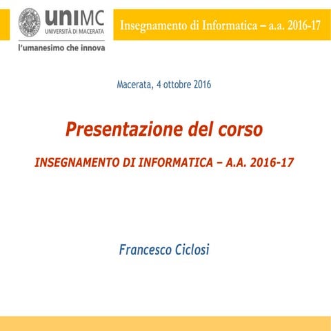 MODULO 00 –> Presentazione del corso