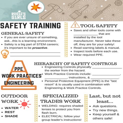 Rosie's Girls Girl Scout Safety Training