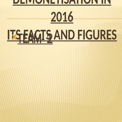 Demonetisation and its impact on indian economy | PPTX