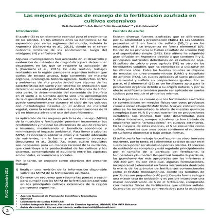 Las mejores prácticas de manejo de la fertilización azufrada en cultivos extensivos