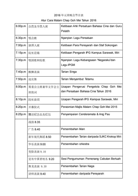 Aturcara sambutan hari raya sktg 2019 | DOCX