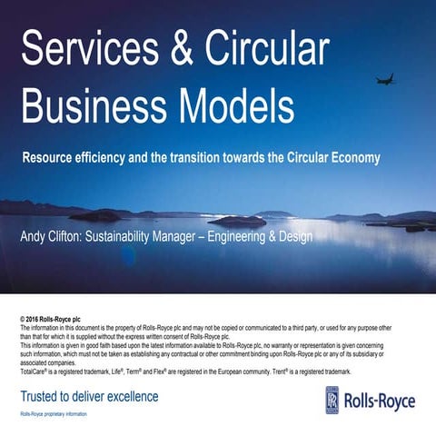 2016 ENV Ministerial - Andrew Clifton - Rolls Royce - Circular economy