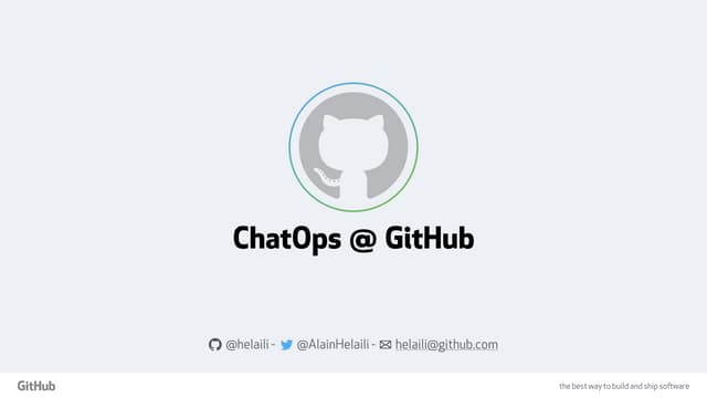 CONTINUOUS DELIVERY HUBOT/KUBERNETES
